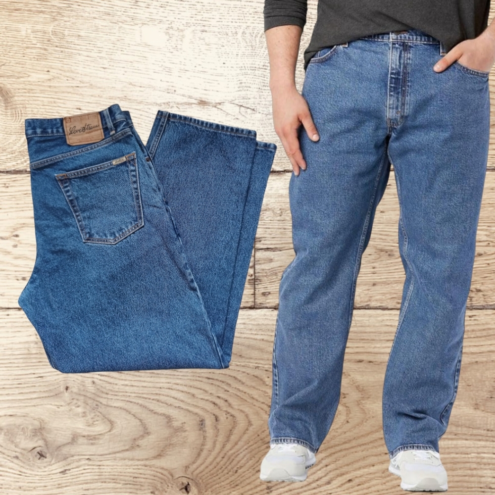 Signature by Levi Strauss & Co. Men's Vintage Relaxed Fit Medium Wash Jeans